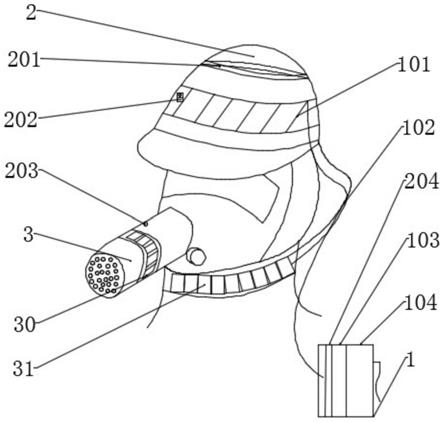 一种基于热电器件的头盔式消防面具降温防护系统及方法与流程