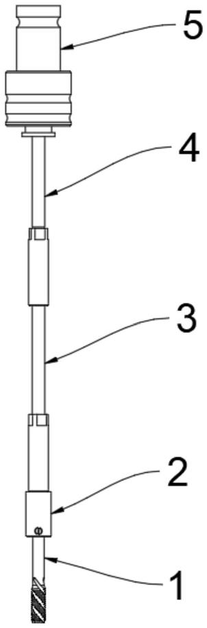 电动攻丝机专用丝锥延长杆的制作方法