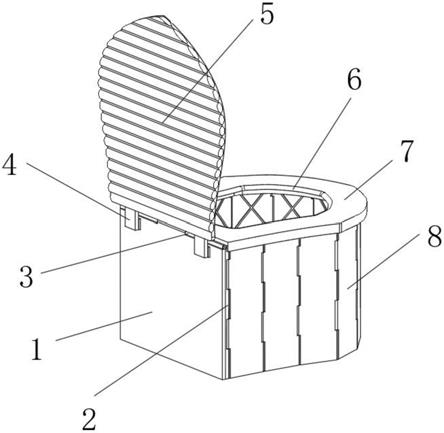 折叠马桶的制作方法