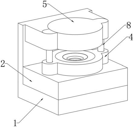 一种不锈钢咖啡碟成型模具的下料结构的制作方法