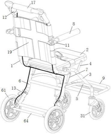 一种民用航空客舱轮椅的制作方法