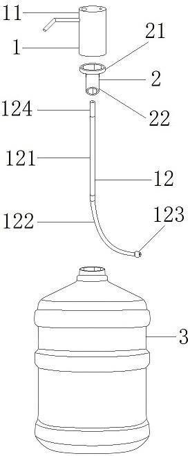 桶装水开瓶器及配套的抽水管的制作方法