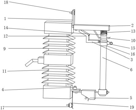 一种跌落式熔断器过零延时灭弧结构装置的制作方法