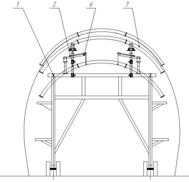 一种简易隧道拱架安装台架的制作方法