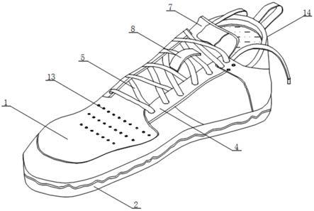 一种防水透气型带有按摩功能的鞋面的制作方法