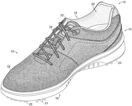 具有用于有钉外底和无钉外底的中底结构的高尔夫球鞋的制作方法