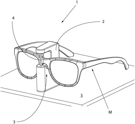 眼镜框架固定设备和用于组装眼镜框架固定设备的展示单元的方法与流程