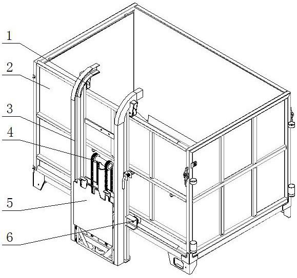 一种垃圾升降车可移动式升降机构的制作方法