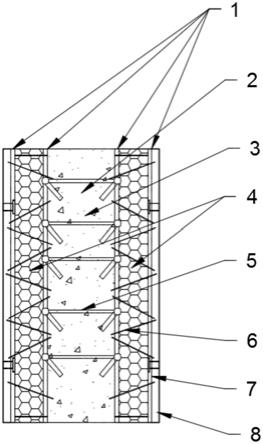 一种现浇钢丝网架断桥式被动房外墙一体化保温结构的制作方法
