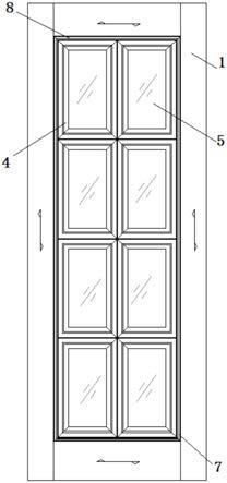 一种可防开裂的玻璃扣线分体组装的多格玻璃门的制作方法