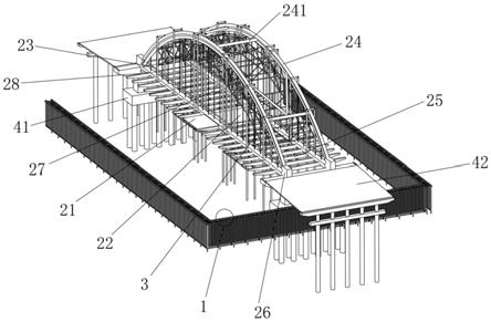 一种基于围堰的系杆拱桥拆除结构的制作方法