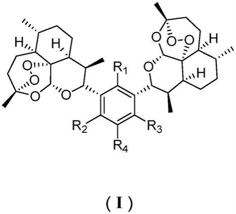 双-(10-去氧双氢青蒿素)-间苯三酚衍生物的制备及应用的制作方法