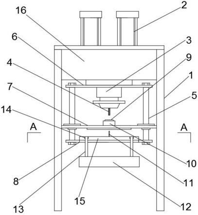一种抗震支架槽钢加工用冲压机构的制作方法