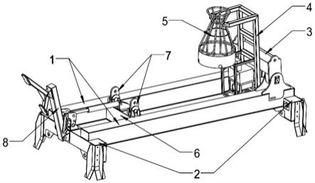 一种门座式起重机用集装箱倾转吊具的制作方法