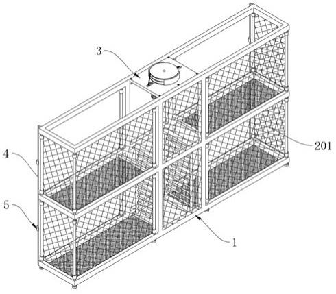 一种建筑施工用具有装卸料功能的自爬升式双层防护栏的制作方法