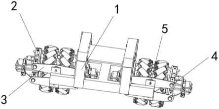一种基于四麦克纳姆轮共轴结构的自适应底盘结构的制作方法