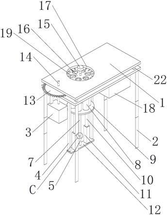 一种用于槽纸机的电机定子自动顶升结构的制作方法