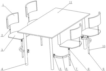 一种连体式餐桌椅的制作方法