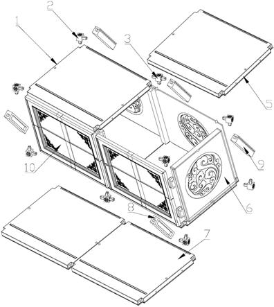 一种榫卯结构的骨灰盒存放柜的制作方法