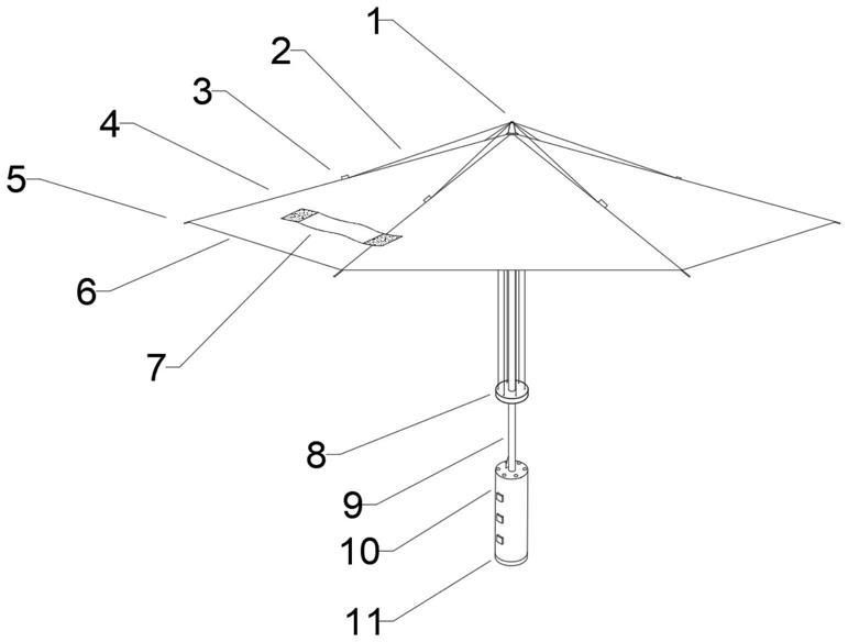 一种可自主调整遮阳角度的遮阳伞及方法与流程