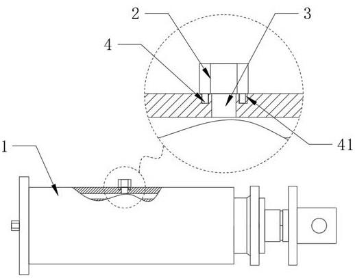 一种挖机液压油缸用防飞溅油口接头焊接结构的制作方法