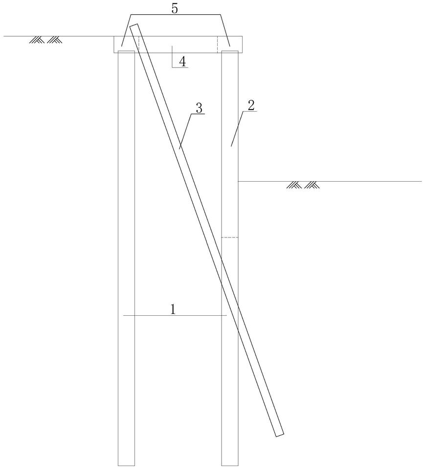 一种先撑后挖离心桩与斜向空心桩的撑挡一体式围护体系的制作方法