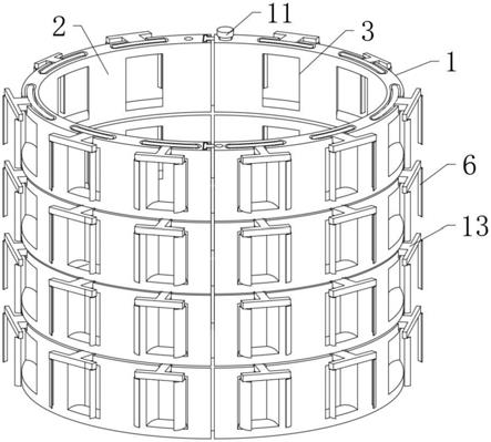 一种组合式四列圆柱滚子轴承用保持架的制作方法