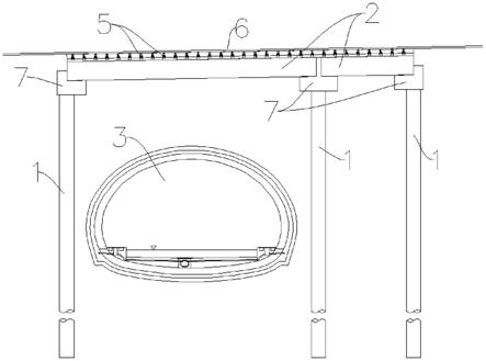 一种辅助隧道下穿既有线轨道的大跨度纵横梁结构的制作方法
