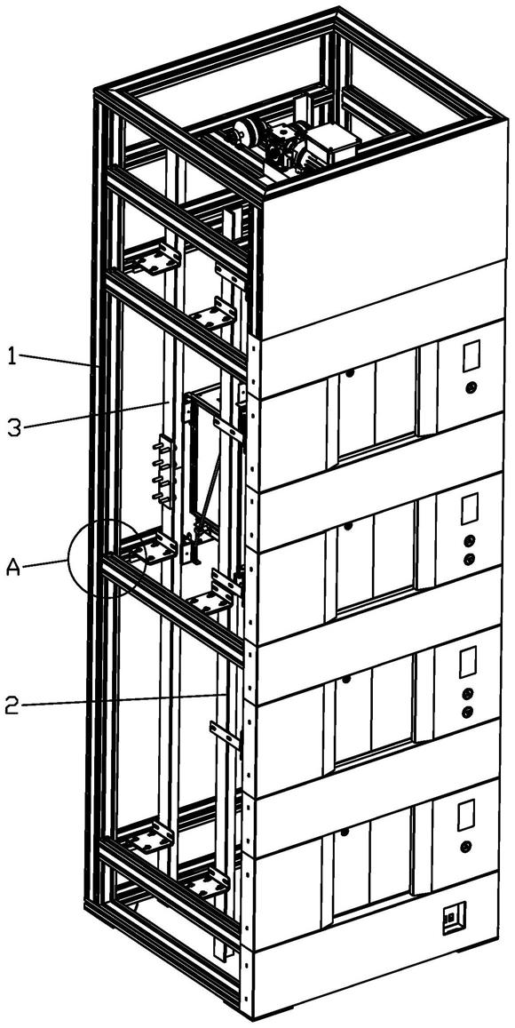 一种仿真电梯的框架结构的制作方法