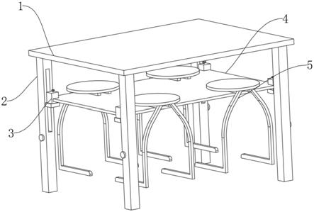 一种便于收纳座椅的新型学生餐桌的制作方法
