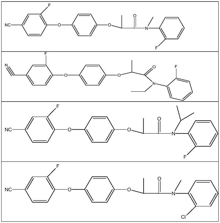 一种芳氧苯氧基丙酸酯类化合物、制备方法及应用与流程