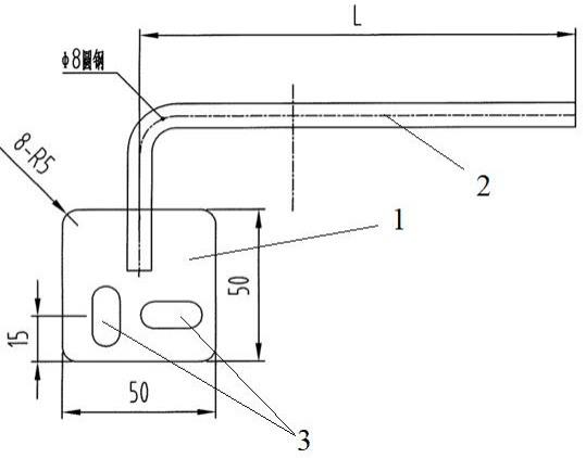 单侧固定的单根电缆扎线支架的制作方法