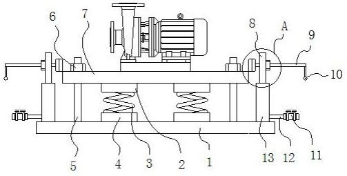 一种空调水泵安装隔震装置的制作方法