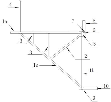 一种用于桥梁两侧悬挑混凝土面板浇筑的三角架支撑装置的制作方法