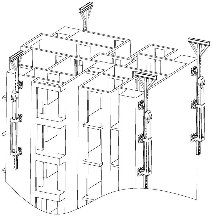 造楼机一次性顶升装置的制作方法