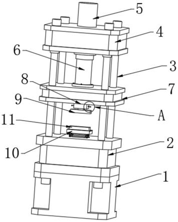 一种可调式四柱液压拉伸机的制作方法