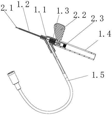 一种免撤除穿刺针管防针刺伤密闭输液留置针的制作方法