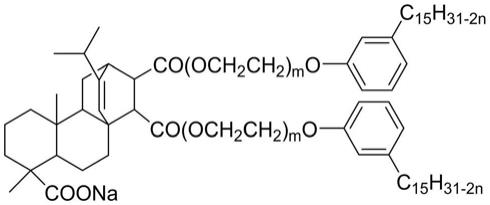 一种腰果酚醚松香羧酸类阴离子表面活性剂及制备方法与流程