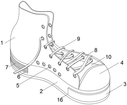 一种带有缓震结构的帆布鞋的制作方法