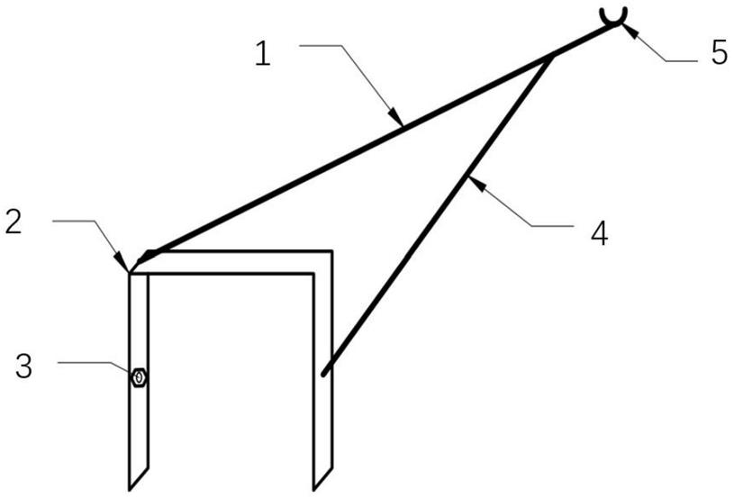 一种设于竖井口防护墙的简易联系测量支架的制作方法