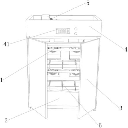 一种带有烘干与除湿冷藏结构的晾鸭柜的制作方法