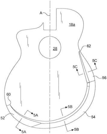 具有部分锥形音板反曲部的原声弦乐器主体的制作方法