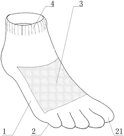 一种防脚气五指袜的制作方法