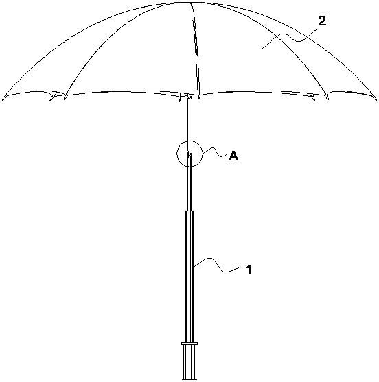 一种伞柄可弯曲的雨伞的制作方法