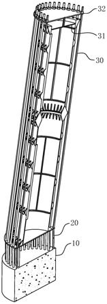 用于大型输电塔的插入式钢管混凝土柱脚及其施工方法