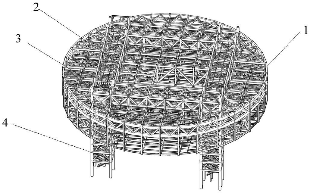 一种空间桁架悬停加固结构的制作方法
