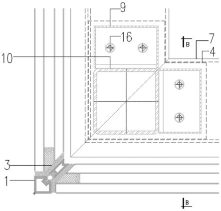 无转角立柱的框架式玻璃幕墙构造系统的制作方法