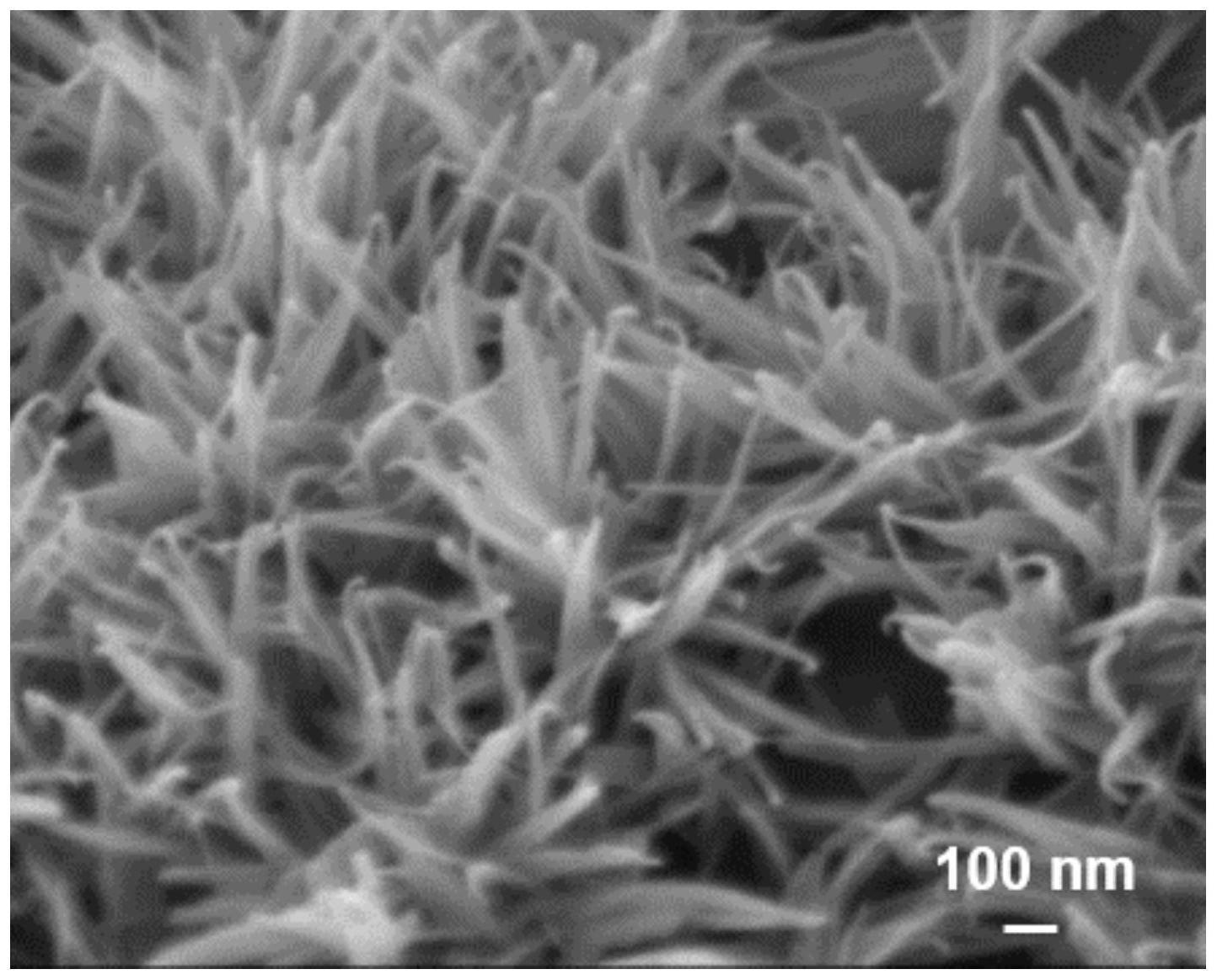 一种具有氧空位的纳米针状钒氧化物锌离子电池正极材料的制备方法