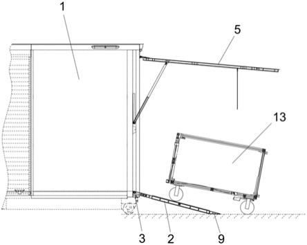 翻板斜坡结构以及使用该翻板斜坡结构的自卸式器材箱的制作方法
