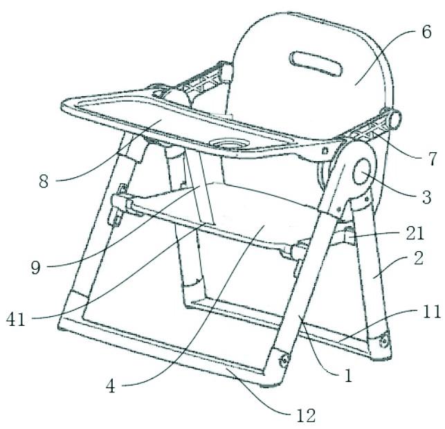 一种儿童折叠餐椅的制作方法